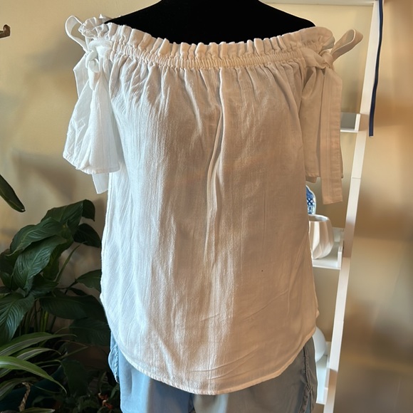 NOISY MAY off shoulder white top size large - Picture 2 of 9